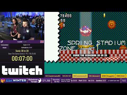Sonic 3D in 2D [Beat The Game (Sonic)] by huds601 - #ESAWinter23