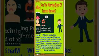 The Warning Signs of Teacher Burn Out