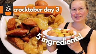 Crocktober Day 3: 5-Ingredient Sausage, Potato & Cabbage Crockpot Meal