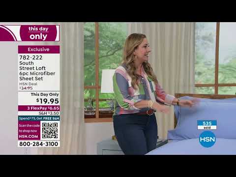 South Street Loft Microfiber Sheet Set with Extra Pillow...