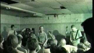 Promise Ring playing "Red and Blue Jeans" at the Fireside Bowl on 10/2/98