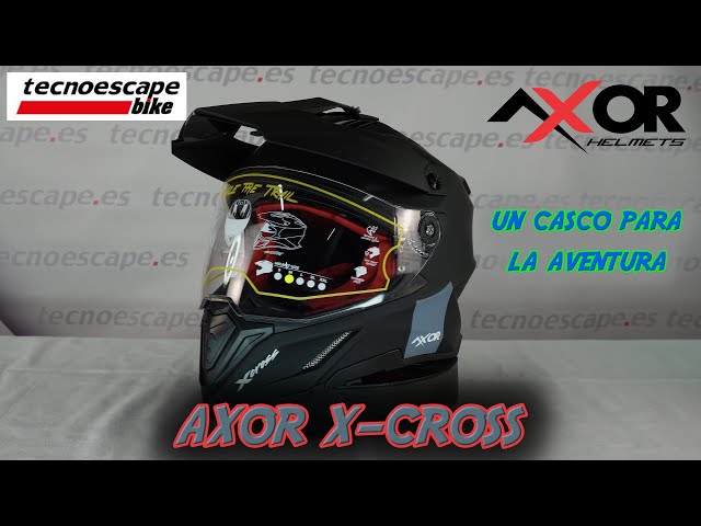 Vídeo relacionado con AXOR X-Cross Dual Designed Solid Blanco - Casco de Moto Trail Adventure, Off Road con Visor Solar Homologado ECE 22.06 (M)