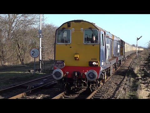 20 305/302, 1Z49, Pathfinder Tours DRS Class 20 Farewell at Hammerton. 18/01/2019.