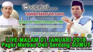 Download lagu LIVE UAS MALAM 01 JANUARI 2019, CERAMAH FULL Ustadz Abdul Somad di Pagar Merbau Deli Serdang SUMUT mp3