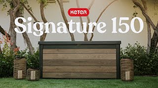 Vídeo de Baú Multiuso Signature 380L Textura Madeira Keter