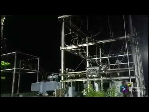 33kv power transformer blast when charge the supply #transformers #33/11kv