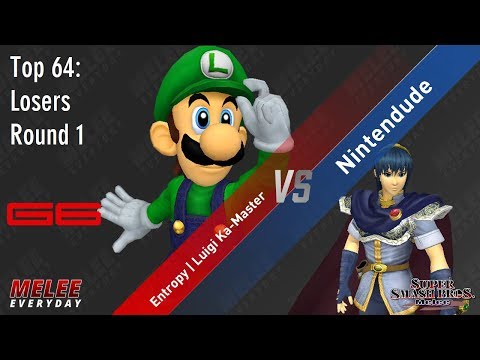 Genesis 6 - Entropy | Luigi Ka-Master (Luigi) vs. Nintendude (Marth) - SSBM - Top 64 - LR1