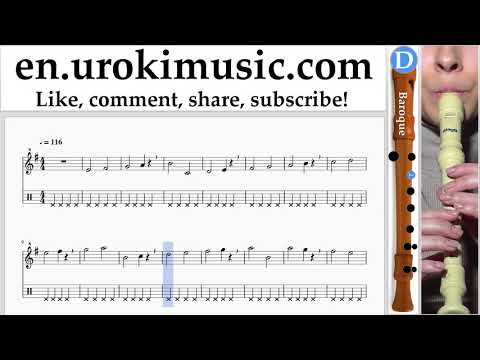 How to Play Recorder (B.) The Pink Panther - Theme Song Tabs Part#1 exercises, scales um-i352