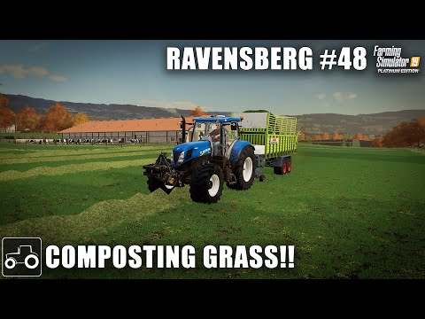Making Compost From Grass & Silage Contract - Ravensberg #48 Farming Simulator 19 Timelapse