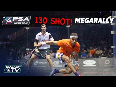 "It's like a throwback to the 70s!" - 130 Shot Squash MegaRally - ElShorbagy v Rosner