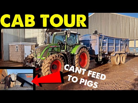 FENDT CAB TOUR | FOOD WASTE | WOOD CHIP #CRAWFORDFARMS #177