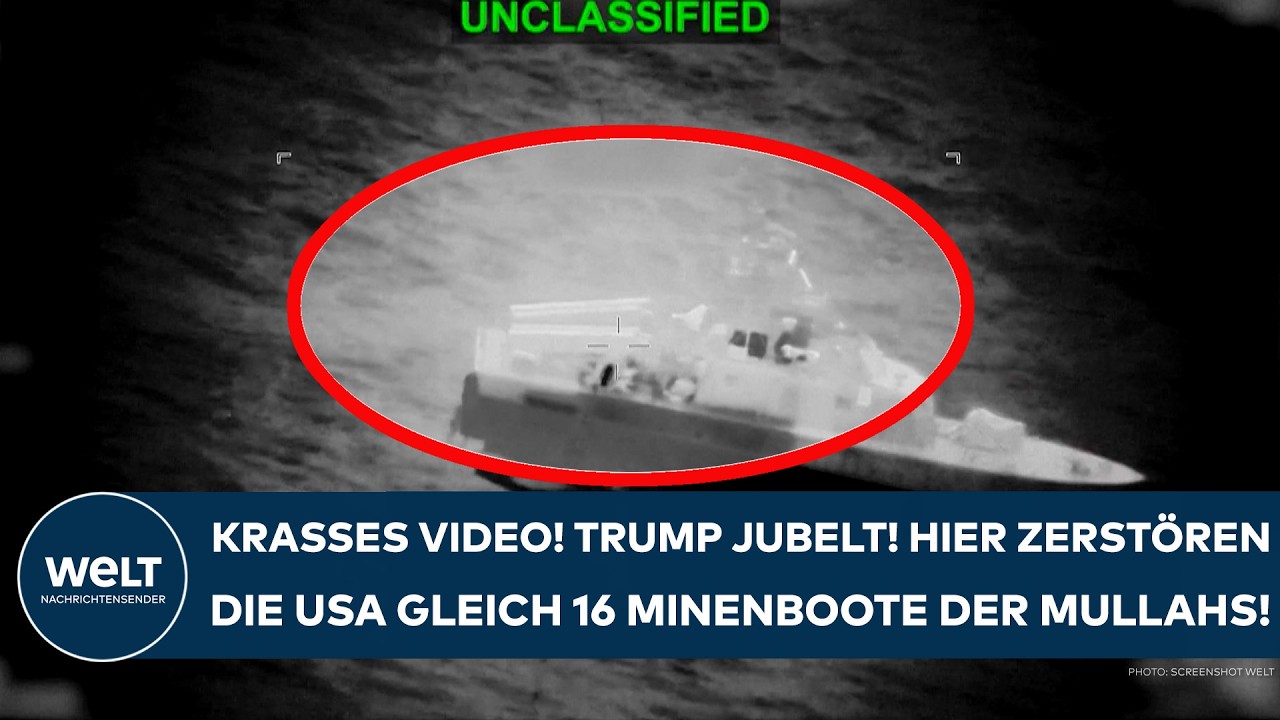 KRIEG IN NAHOST: Heftiger Schlag gegen Iran! Trump jubelt! USA zerstört 16 Minenboote der Mullahs!