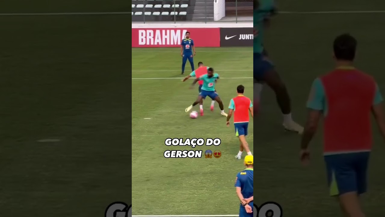 GOLAÇO DO GERSON NO TREINO DA SELEÇÃO HOJE. CORINGA MERECE SER TITULAR HEIN.