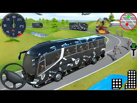 US Army Bus Driving Simulator Game - Army Transporting military squad Driving 3D - Andriod Gameplay