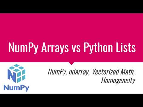 Numpy Tutorial Series 01 Numpy Arrays Vs Python Lists