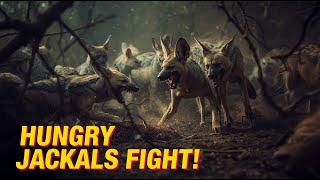 Hungry Jackals Fight for Food | Jungle Survival Battle Ep.1| Korean Subtitles | 굶주린 자칼 먹이 싸움