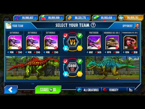 THIS IS THE VIP BATTLE CODE 19 - JURASSIC WORLD THE GAME