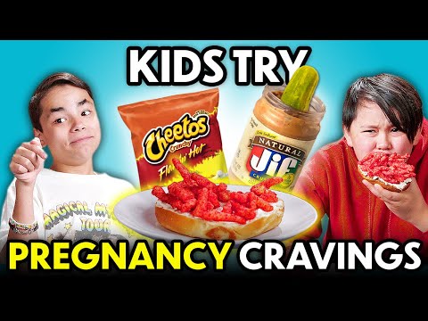 Kids Eat Weird Pregnancy Cravings | Kids Vs. Food