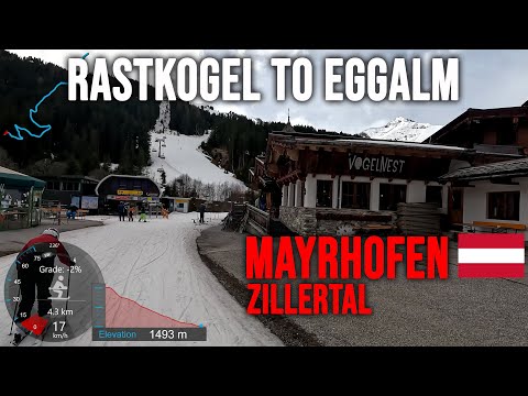 [4K] Skiing Mayrhofen, Rastkogel to Eggalm - Pistes 63 64 65 75, Zillertal Austria, GoPro HERO11