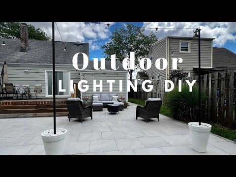 How to use planters to create outdoor lighting  with String Lights