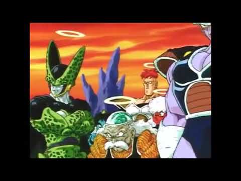freezer e i suoi amici guardano lo scontro fra goku & kid buu