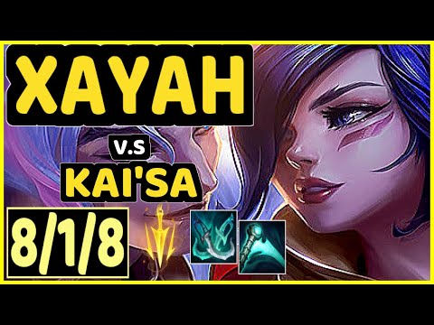 RIKARA (XAYAH) vs KAI'SA - 8/1/8 KDA BOTTOM ADC CHALLENGER GAMEPLAY - NA
