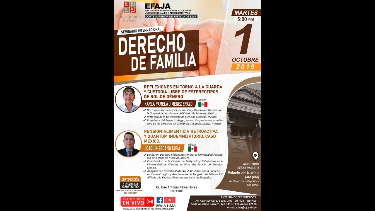 “Pensión Alimenticia Retroactiva y Quantum indemnizatorio. Caso México.” Dr. Joaquín Sedano Tapia.