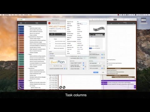 QuickPlan for Mac quick start - 2. Task maintenance