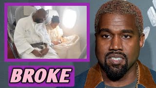 BROKE!🛑Kanye West spotted flying economy with wife Bianca Censori after losing billionaire status