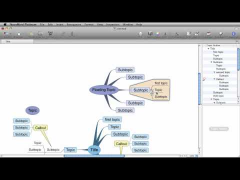 NovaMind 5 for Mac: Topics, Floating Topics, Shapes, Callouts, and Boundaries