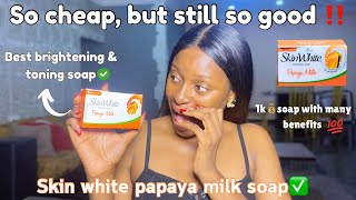 This is the best affordable brightening soap to use now💯| skin white papaya milk soap review