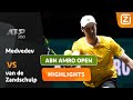 VAN DE ZANDSCHULP HEEFT HET ZWAAR ? | Medvedev vs van de Zandschulp | ABN AMRO Open | Samenvatting