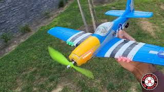 Micro P51D Converted To 1S BRUSHLESS (Modded BM26) Prop Testing