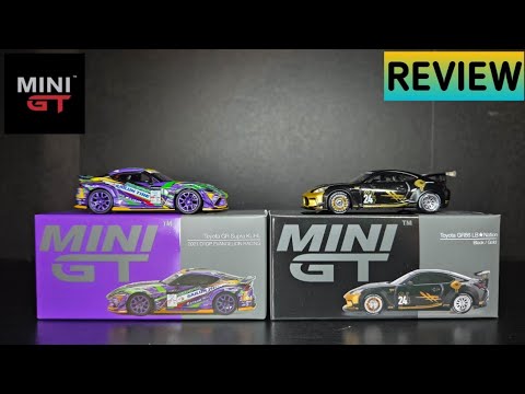 Feature Image thumbnail for the video blog Mini GT - Toyota GR Supra Kuhl 2021 D1GP Evangelion & LBWK Toyota GR86 - REVIEW by  booster_diecast