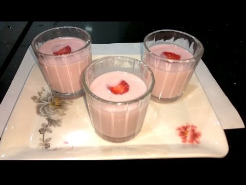 How To Make Strawberry Milk Shake By using only 3 ingredients....Very Easy Video