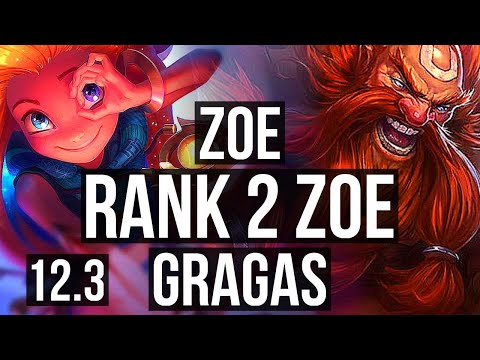 ZOE vs GRAGAS (MID) | Rank 2 Zoe, 7/1/4, 1.8M mastery, 300+ games | KR Challenger | 12.3