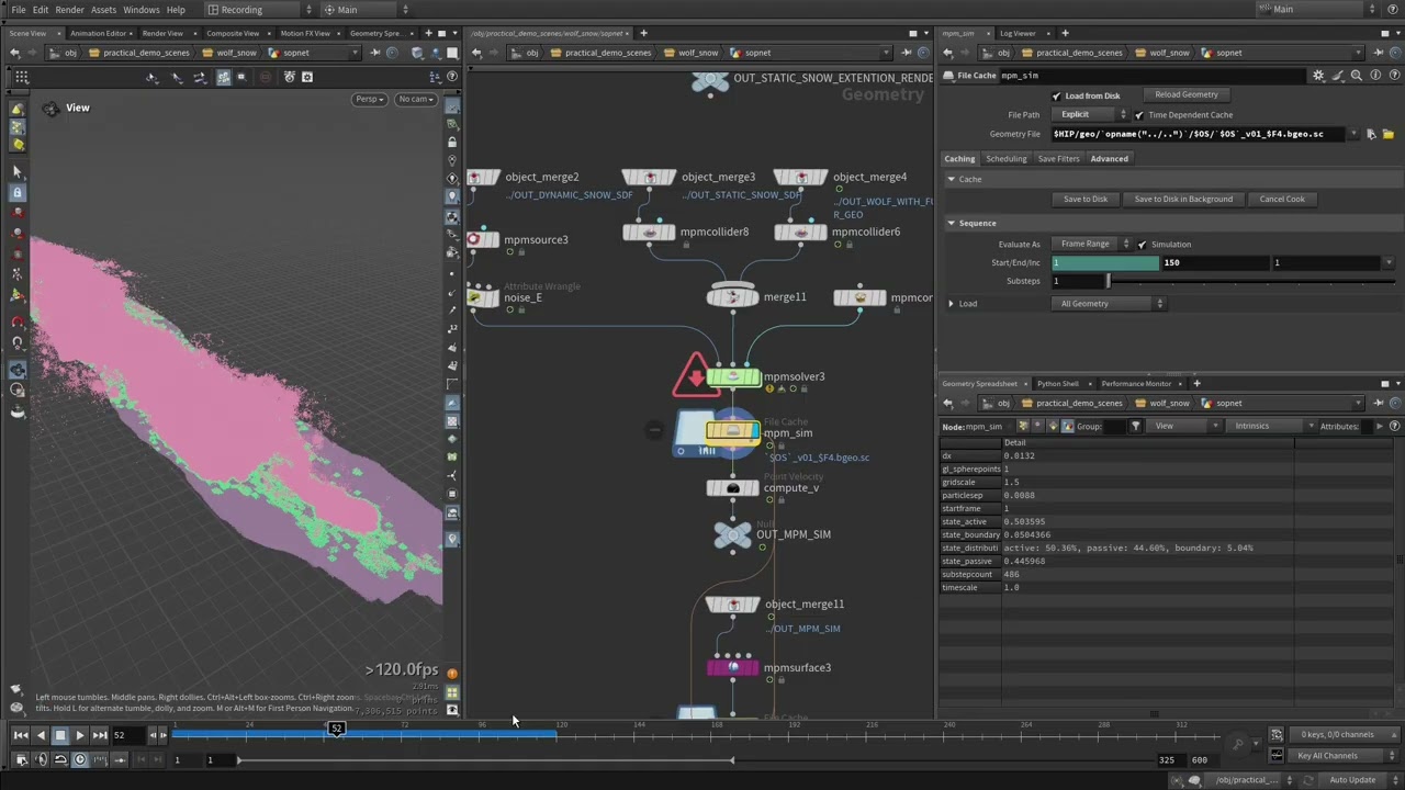 14 | MPM Practical Demo, Wolf Snow