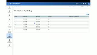 Modify Bell Schedule