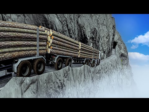 Flatbed & Truck Transportation Extreme Dangerous Situations - BeamNG.drive