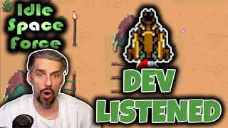 FEEDBACK MADE THE GAME BETTER - IDLE SPACE FORCE // Review of Idle Games