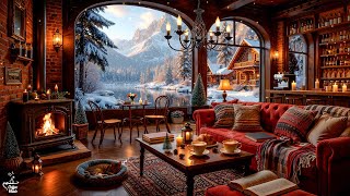 Winter Morning Jazz & Cozy Coffee Shop Ambience ❄ Smooth Jazz Instrumental Music for Relax,  Work