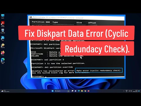 Fix Diskpart Data Error: (Cyclic Redundancy Check)