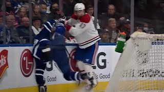 Mark Giordano Gets CRUSHED By Josh Anderson