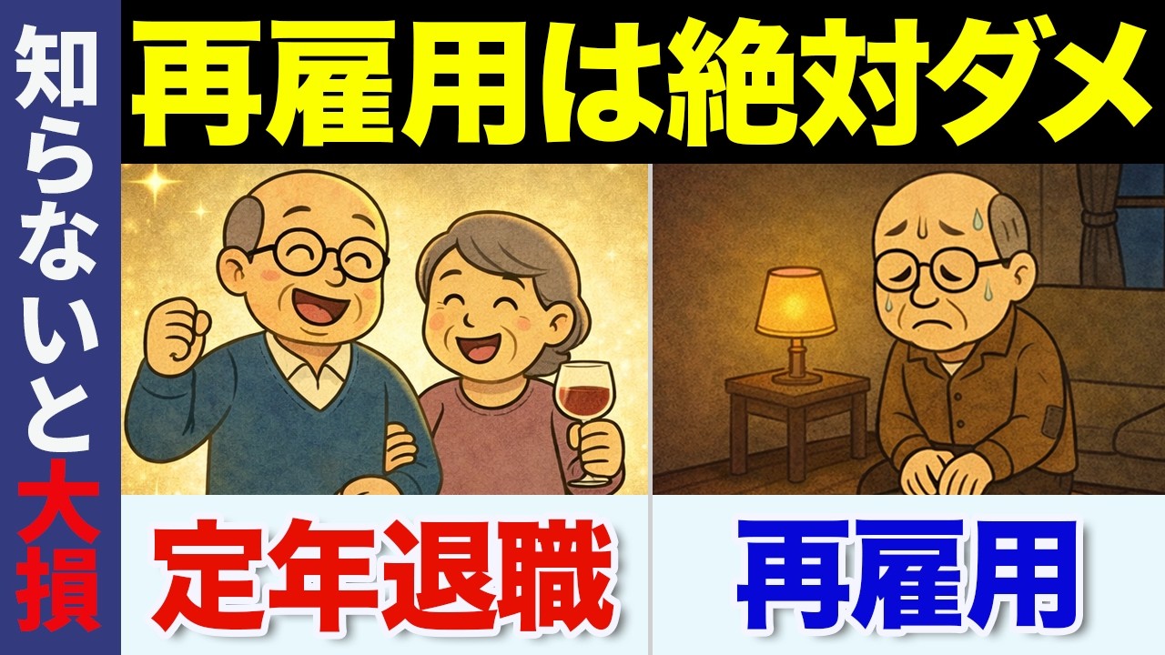 【60歳退職vs再雇用】選択ミスで100万円損します！9割が間違えます【繰り上げ受給】