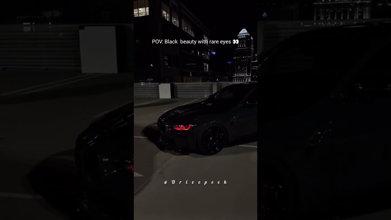 Black beauty with rare eyes 👀   #drivepeek #bmwm4 #carfeatures