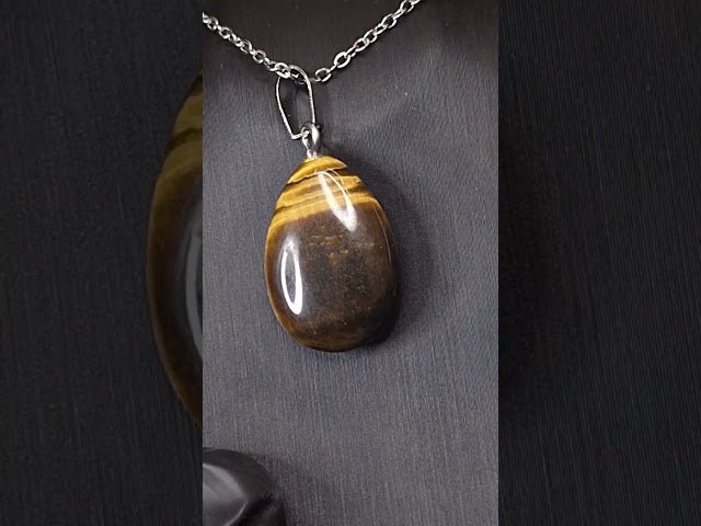 تعليقة حجر عين النمر طبيعي