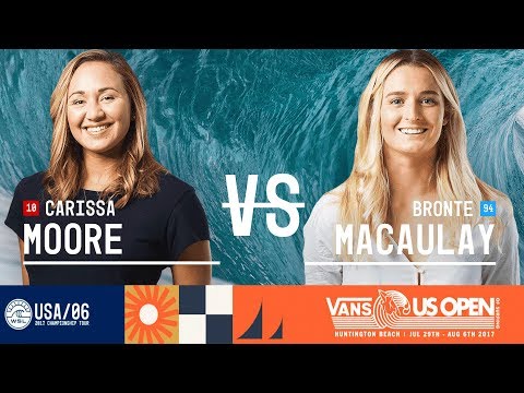 Carissa Moore vs. Bronte Macaulay - Round Two, Heat 2 - Vans US Open 2017 (W)