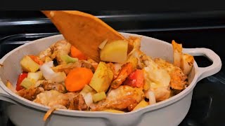Chicken wings with mixed vegetables. This is a must try.