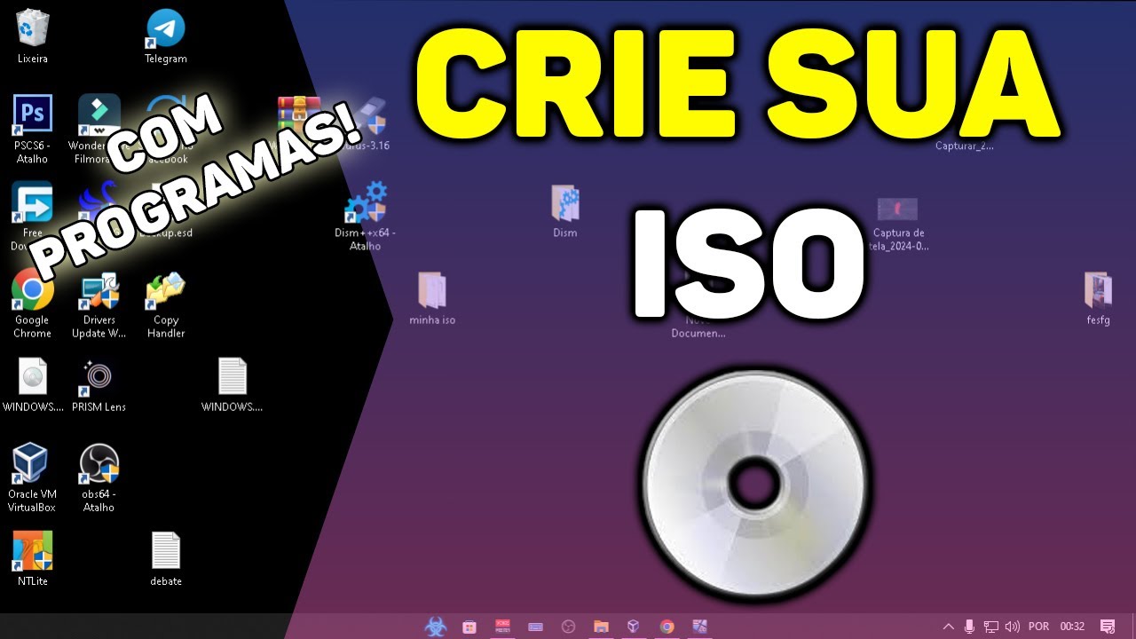 ✨🖥️ COMO CRIAR UMA ISO PERSONALIZADA DO WINDOWS 🌟💻🔧 INCLUA PROGRAMAS E DRIVERS (BACKUP)🚀🛠️