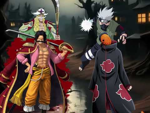Whitebeard Roger vs Kakashi Obito #anime #naruto #onepiece